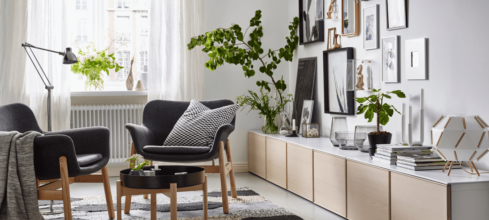 Мебель для гостиной в скандинавском стиле