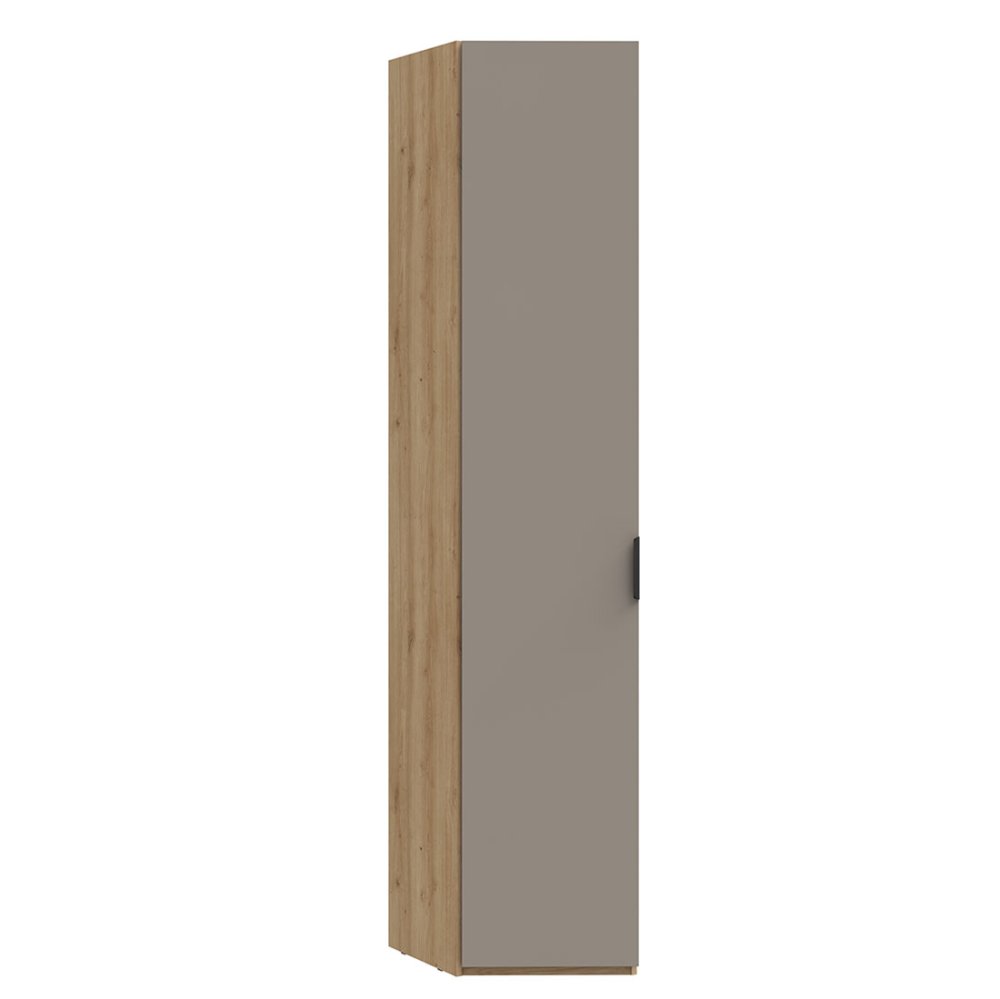 Угловой шкаф-пенал Наполи (Дуб натуральный/камень Терра) левый